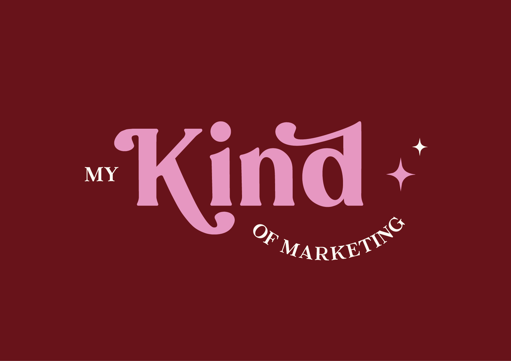 My KIND of Marketing_Brand Identity_Primary_Cloud&NewPink_Rouge Bkgrd